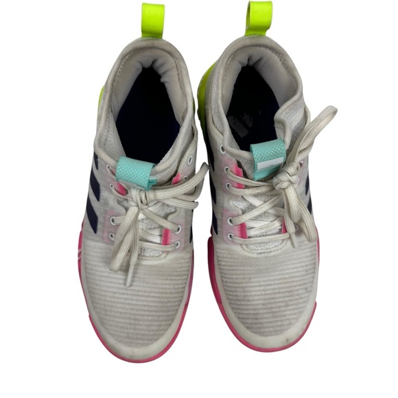 Adidas Crazyflight Women’s Volleyball Shoes Size 6 White Neon Pink Green Boost - Picture 5 of 10